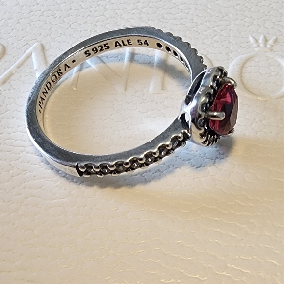 Pandora Elevated Red Heart Ring size 54 - Picture 7 of 10